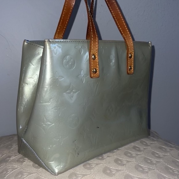 Light turquoise authentic Louis Vuitton vernis reade pm tote - Picture 2 of 7